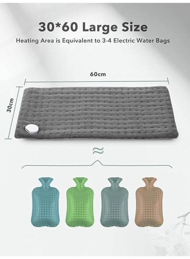 منتج أصلي – احذروا التقليد | وسادة تدفئة كهربائية 30×60 سم – تسخين سريع بـ 6 مستويات حرارة وقماش ناعم وإيقاف تلقائي - Image 2