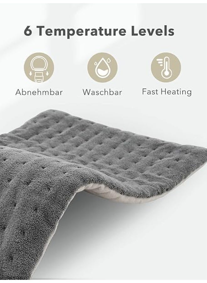 منتج أصلي – احذروا التقليد | وسادة تدفئة كهربائية 30×60 سم – تسخين سريع بـ 6 مستويات حرارة وقماش ناعم وإيقاف تلقائي - Image 4