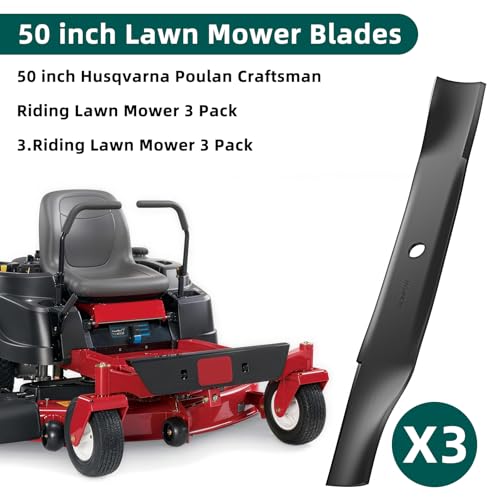 RONPOW 115-5059-03 50″ Lawn Mower Blades Compatible with Toro Timecutter SS5000, SS5060, MX5050, MX5060, Exmark Quest S/E, High Lift Zero Turn Blade, Replaces 79016p, 110-6837-03 112-9759-03, 3Pack - Image 5