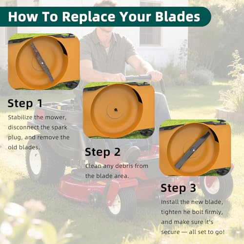 RONPOW 115-5059-03 50″ Lawn Mower Blades Compatible with Toro Timecutter SS5000, SS5060, MX5050, MX5060, Exmark Quest S/E, High Lift Zero Turn Blade, Replaces 79016p, 110-6837-03 112-9759-03, 3Pack - Image 4