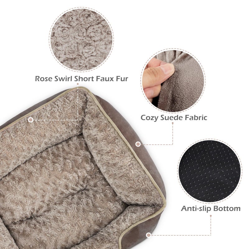INVENHO Large Dog Bed Rectangle Washable Orthopedic Soft Calming Sleeping Durable Pet Cuddler with Anti-Slip Bottom - Image 4