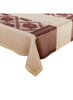 Kuber Industries Kuber Industries Center Table Cover|Net Table Cloth Dust-Proof Table Cover|Cotton Flower Patta Design Table Cover|40x60 Inch (Maroon & Cream)  - Image 2