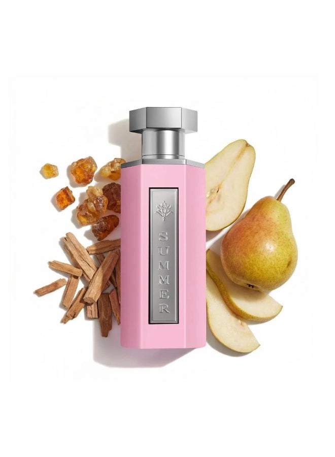 Ariana Grande Summer Pink Perfume Pear, Amber, Sandalwood / 100 ml - Image 2