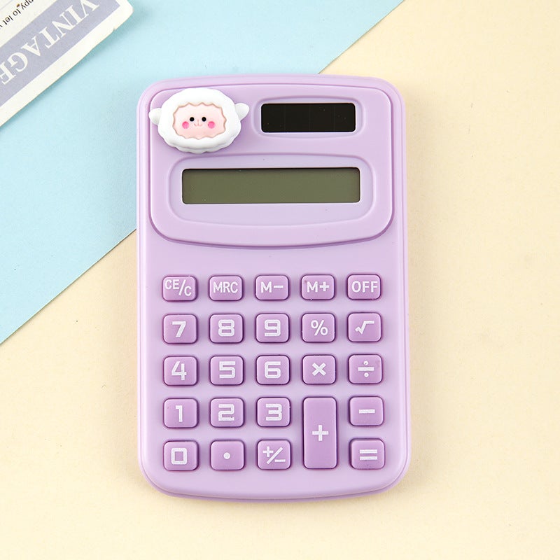 Cartoon Cute Calculator Fashion Mini Portable Small Calculator Portable Office Primary School Student Computer - Image 1