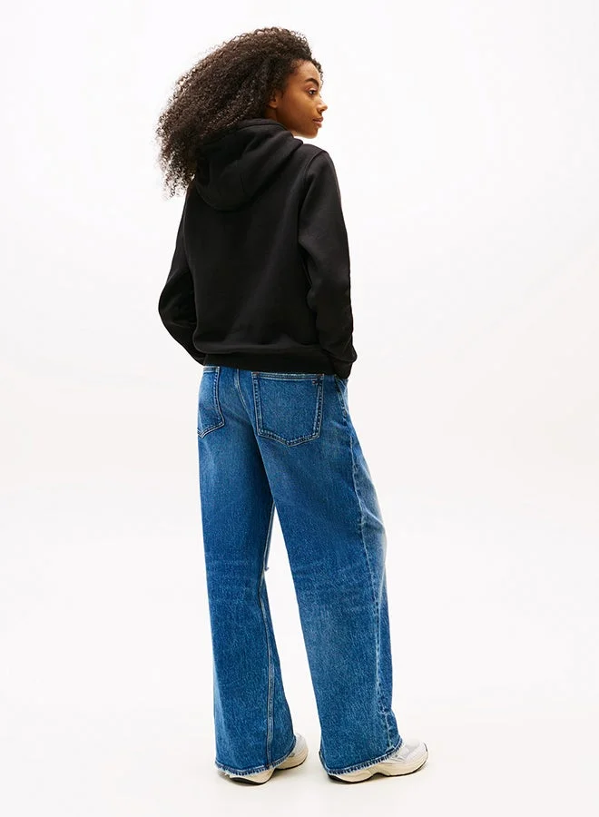 TOMMY JEANS Flag Embroidery Drawstring Hoody