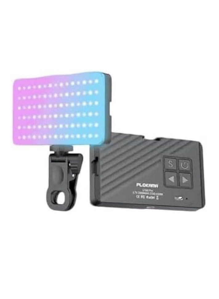 PLOKAMA U160 ProRGB LED lighting, powerful, rotating, with various lighting modes, can be attached to the camera, mobile phone, or computer, and is an external lighting for all content creators - Image 1