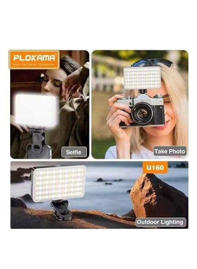 PLOKAMA U160 ProRGB LED lighting, powerful, rotating, with various lighting modes, can be attached to the camera, mobile phone, or computer, and is an external lighting for all content creators - Image 4