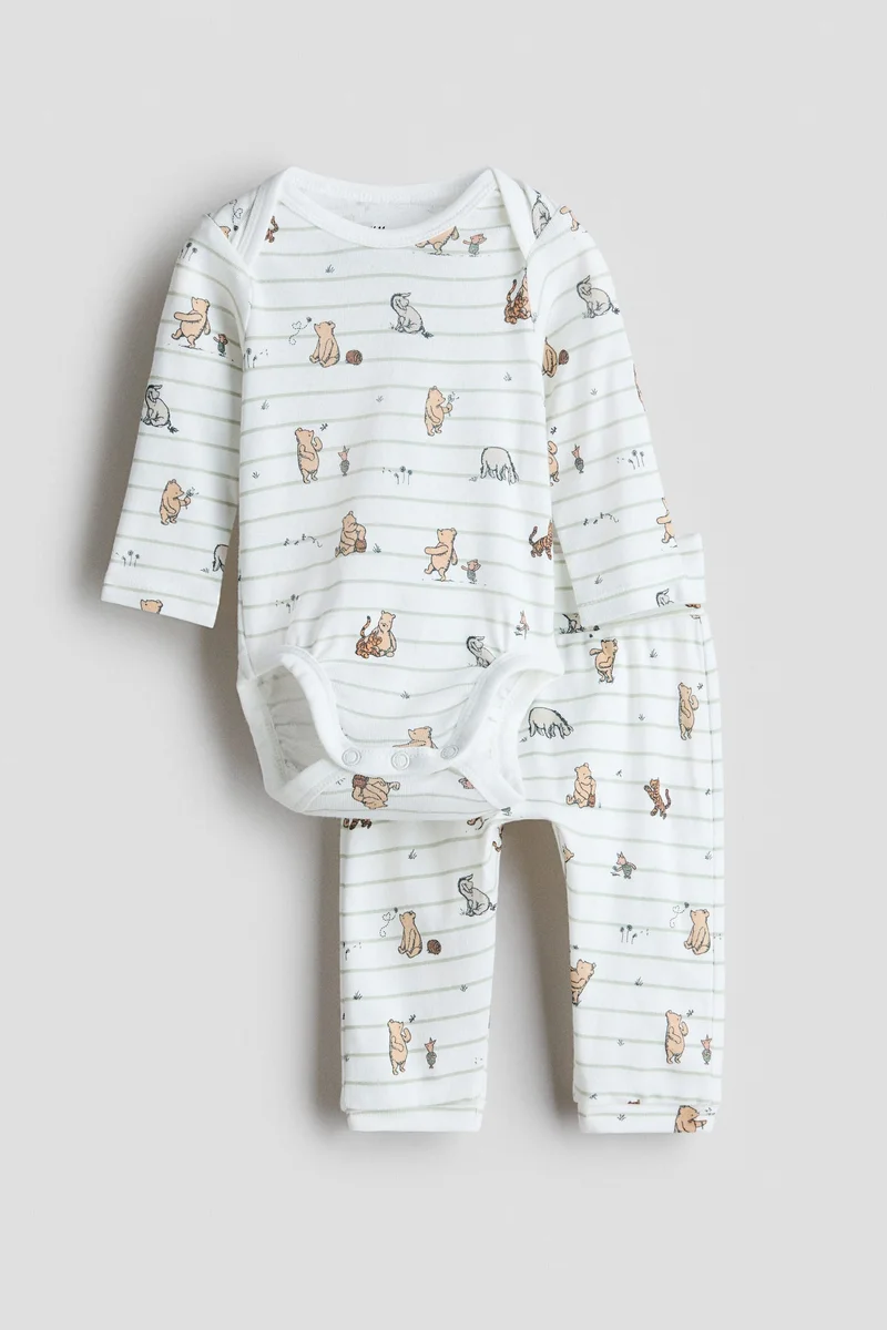 H&M 2-piece printed cotton set