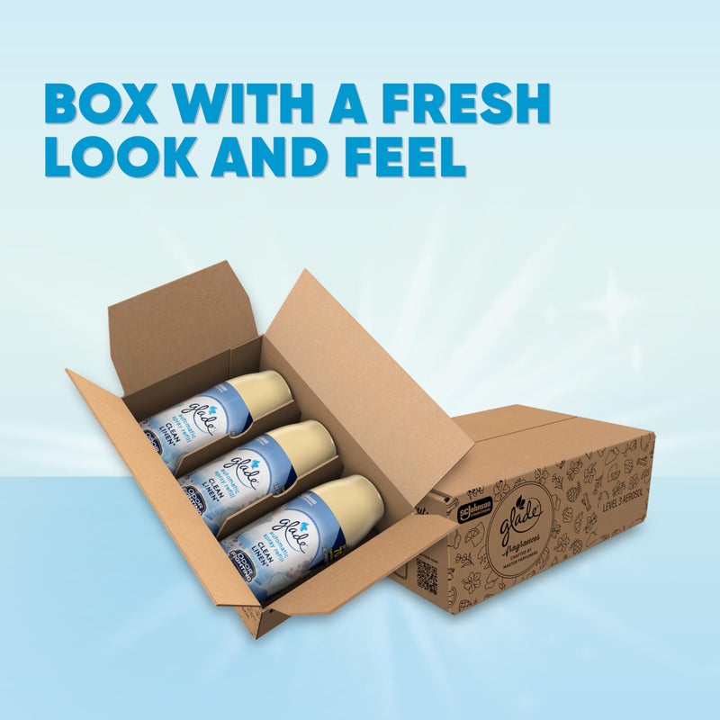 Glade Automatic Spray Air Freshener Refill, Scented Air Freshener for Home and Bathroom, Clean Linen, 6.2 Oz, 3 Count - Image 2