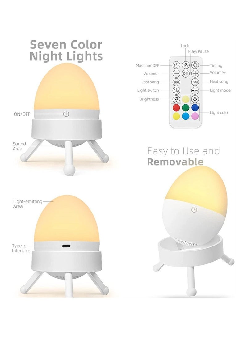 White Noise Machine, 20 Soothing Sounds, 7 Color Night Light, Adjustable Volume, 3 Timer and Memory Function, Dynamic Lighting Supports Stepless Dimming, Sound Machine for Adults Babies - Image 5