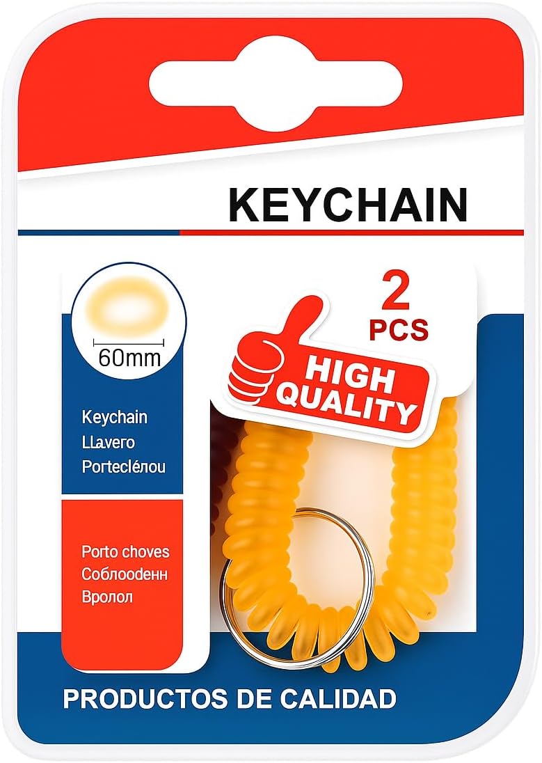 Fitto 2 Pieces Key Chains - 60mm Metal Key Rings for Everyday Use - Image 1