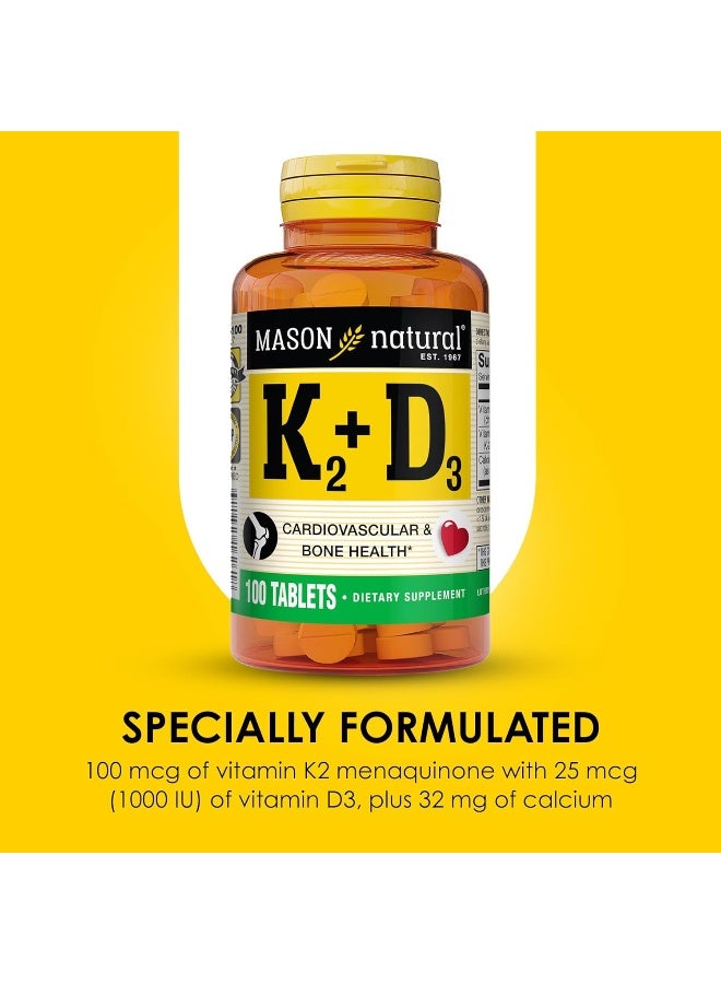 Mason Natural K2 D3 Tablets for Bone Health - 100 Count - Image 4