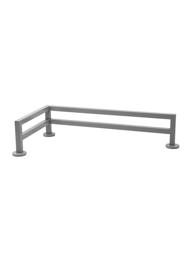 Teak Tuning Fence Style Lshaped Fingerboard Rail 11" Custom Designed Premium Solid Steel Construction Matte Powder Coated Finish In Silver Grey Superior Nonslip Foam Feet - Image 1