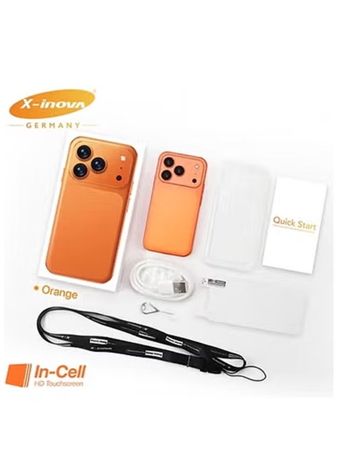 X-Inova Mini Smart Phone 17 Pro Mini 4.0" Display, 4GB+64GB Storage, 13MP Ultra Clear Rear Camera, Dual SIM Orange - Image 5