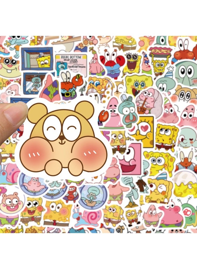 95PCS Anime Spongebob Stickers, Personality Creative Stickers, DIY Waterproof Sticker, Unrepeated Stickers Suitable for Laptop, Phone, Skateboard, Water Bottles, etc - Image 5