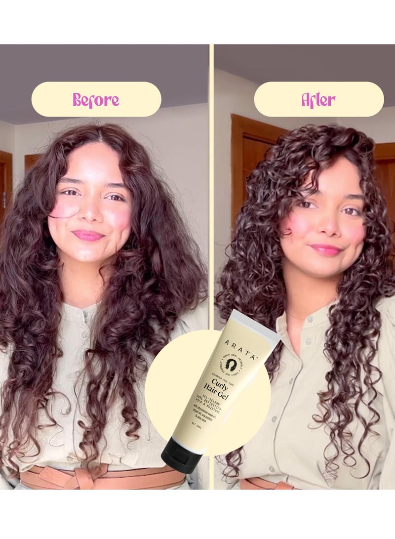 أراتا جل الشعر المجعد للعناية بالشعر المجعد من أراتا 50 مل، زيت بذور الحبشة، زيت الأركان، بروتين الصويا، الصبار - Image 4