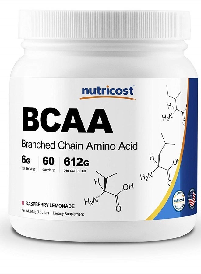 Nutricost BCAA Powder Raspberry Lemonade, 60 Servings - Image 1