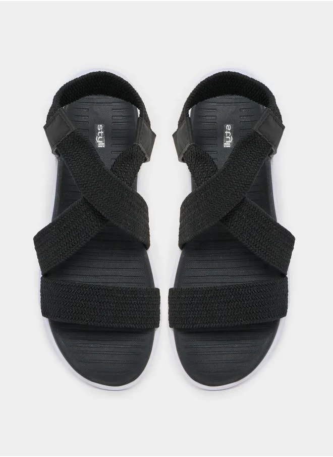 Styli Cross Strap Comfort Sandals