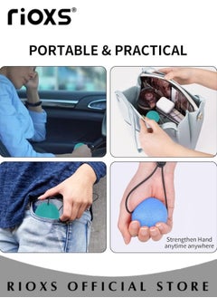 RIOXS 5 Pcs Hand Grip Trainers,Hand Strength Training Ball With Wristband,Portable Hand Grip Strеngth Trainеr Ball,Squeeze Exercise Stress Balls,Grip Strengthening And Stress Relief,Fitness Hand Holding  - Image 3