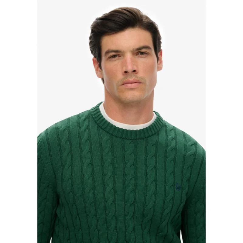 Cotton Cable Knit Crew