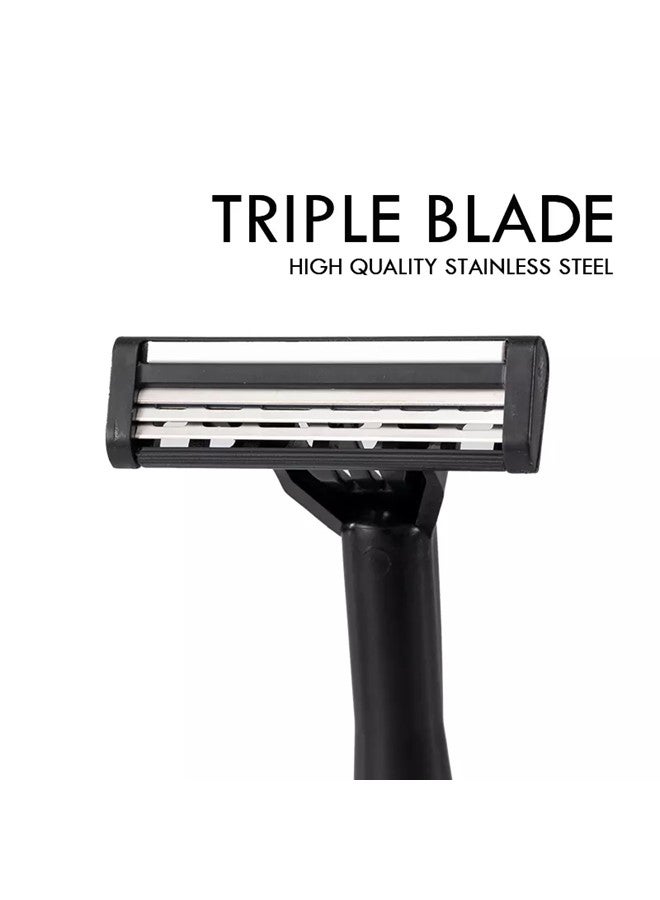 بيرل ماكس 28 قطعة من شفرات الحلاقة ثلاثية الشفرات للرجال، حلاقة ناعمة مع جل الصبار وشريط ترطيب فيتامين E، شفرات حلاقة للاستخدام مرة واحدة - Image 3