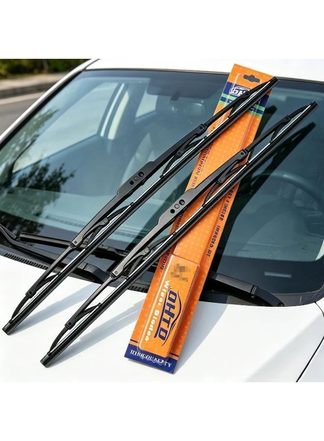 شفرات مساحات زجاج أمامي عالمية على شكل حرف U من ، زوج واحد (قطعتان)، 22 بوصة (550 مم) - مساحات زجاج أمامي هادئة ومقاومة للخدش - Image 5