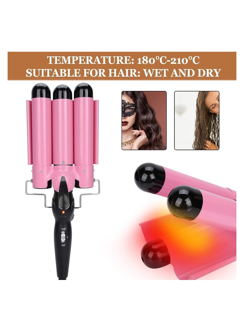 general 3 Barrel Curling Iron, 32mm Hair Curler Electric Hair Waver Temperature Adjustable Quick Heated Hair Crimper Styling Tools Ideal for Salon and Home - Image 4