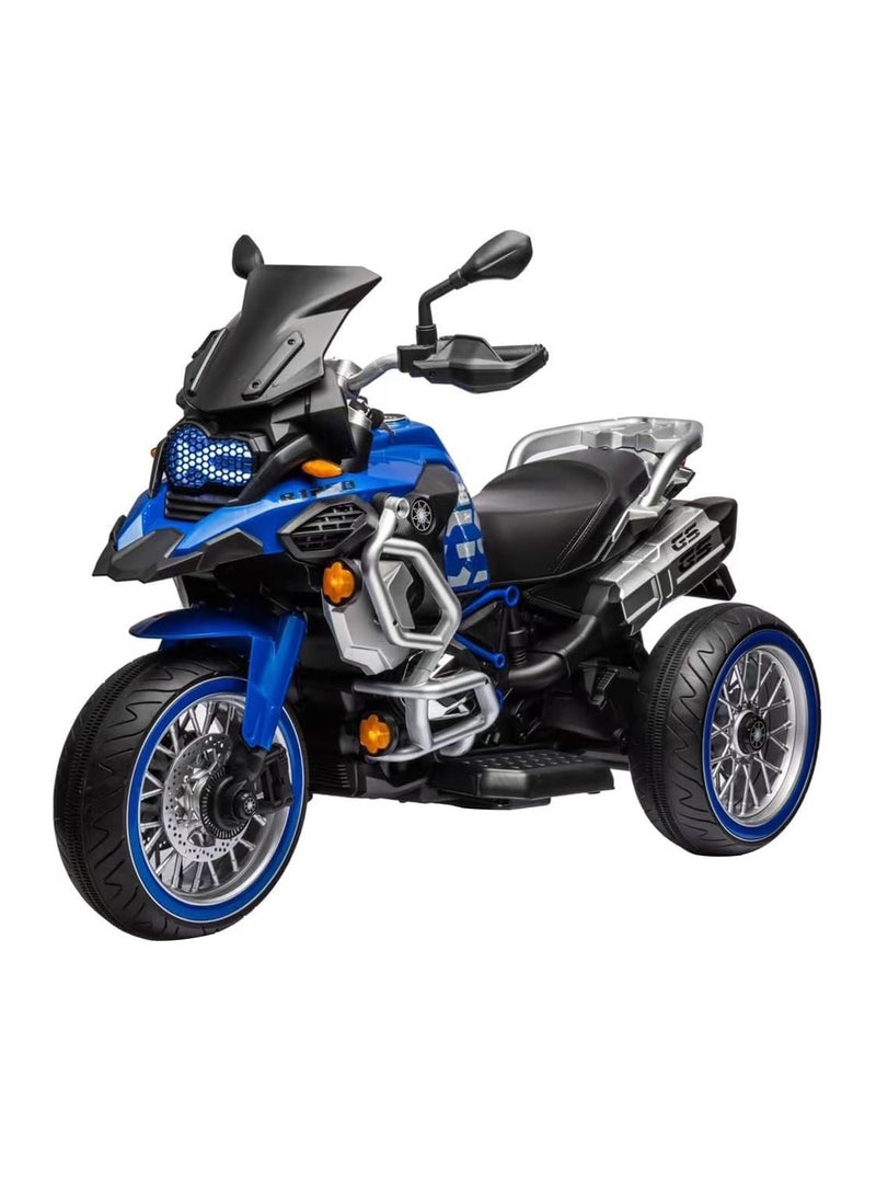 Lovely Baby Lovely Baby Kids LB 299EL Battery Operated Power Riding Three Wheel Motorcycle with Hand Accelerator - Electric Sit & Drive Toy - Blue 