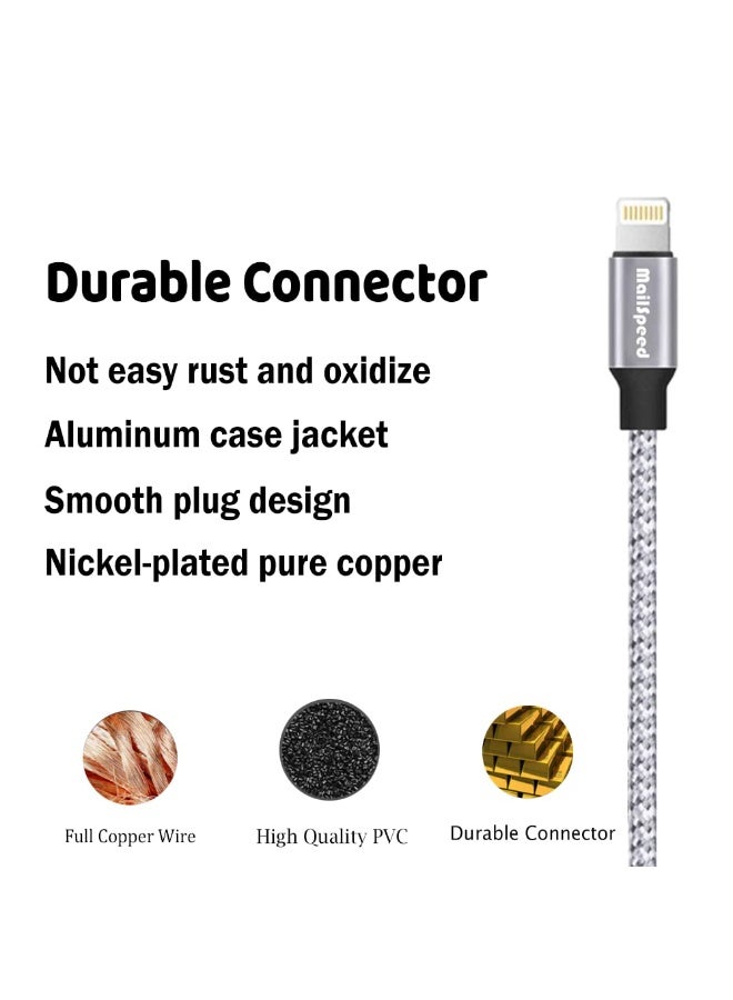 Mailspeed iPhone Charging Cable 2M[MFi Certified] USB  Lightning Charger Cable Fast Charging Power Delivery iPhone Charging Cable for Reinforced for durability iPhone 14/14 Pro/14 Plus/14 Pro Max, iPad Pro, iPhone 8-13 All Series - Image 4