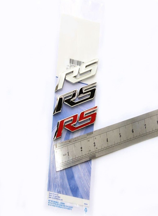 Yoaoo 1x OEM Grille Rs with Decal Rs Emblem Badge 3D Logo Metal Compatible with Zl1 1LE Series Black - Image 4