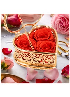 Excefore Real Fresh Flowers Love Heart Box, Long-Lasting Preserved Roses That Last A Year, Perfect Mother's Day, Valentine's Day Gift for Her, Forever Red Roses for Women  - Image 4