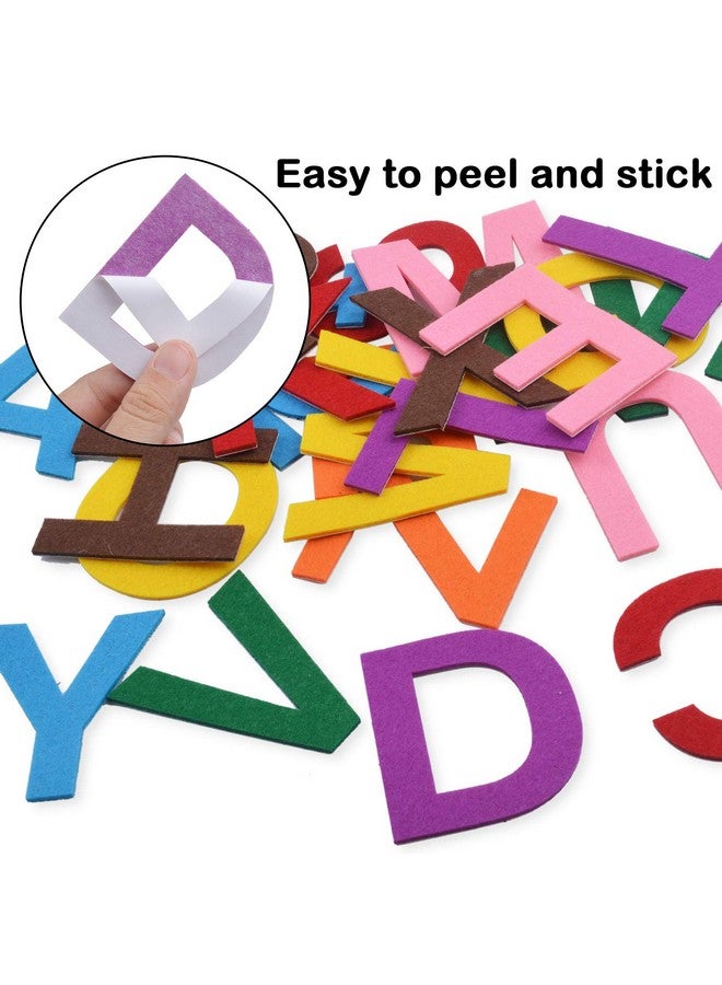 Aylifu 6.5Cm Felt Letter Stickers 52 Pieces Self Adhesive Foam Letters Felt Alphabet Stickers A Z For Kids Decoration Arts And Crafts 8 Assorted Colors - Image 5