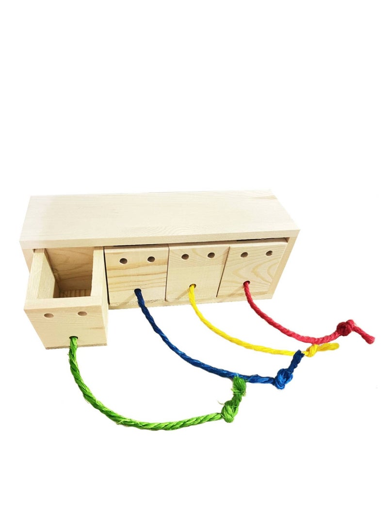 SYOSI لعبة تعزيز البحث للحيوانات الصغيرة، لعبة ألغاز خشبية تفاعلية لإخفاء المكافآت، للخر rabbit و الهامستر و خنزير غينيا و الشيلا و الأرانب وغيرها من الحيوانات القارضة الصغيرة، ألعاب تدريب المغذيات - Image 4