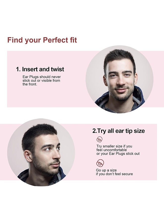 Immersive Ultra Soft Silicone Sleeping Noise EarPlugs with Three Sizes (S/M/L) - Reusable Flexible Noise Canceling Ear Plugs with Storage Box - Image 3
