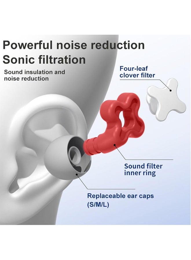Immersive Ultra Soft Silicone Sleeping Noise EarPlugs with Three Sizes (S/M/L) - Reusable Flexible Noise Canceling Ear Plugs with Storage Box - Image 2