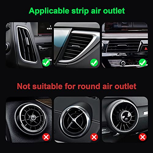 Hadwoer 20Pcs Car Auto Air Conditioner Vent Outlet Trim Strip, DIY Decoration Chrome PVC Car Interior Moulding Trim Strip Line for All Straight Air Vent Outlet (Purple) - Image 5