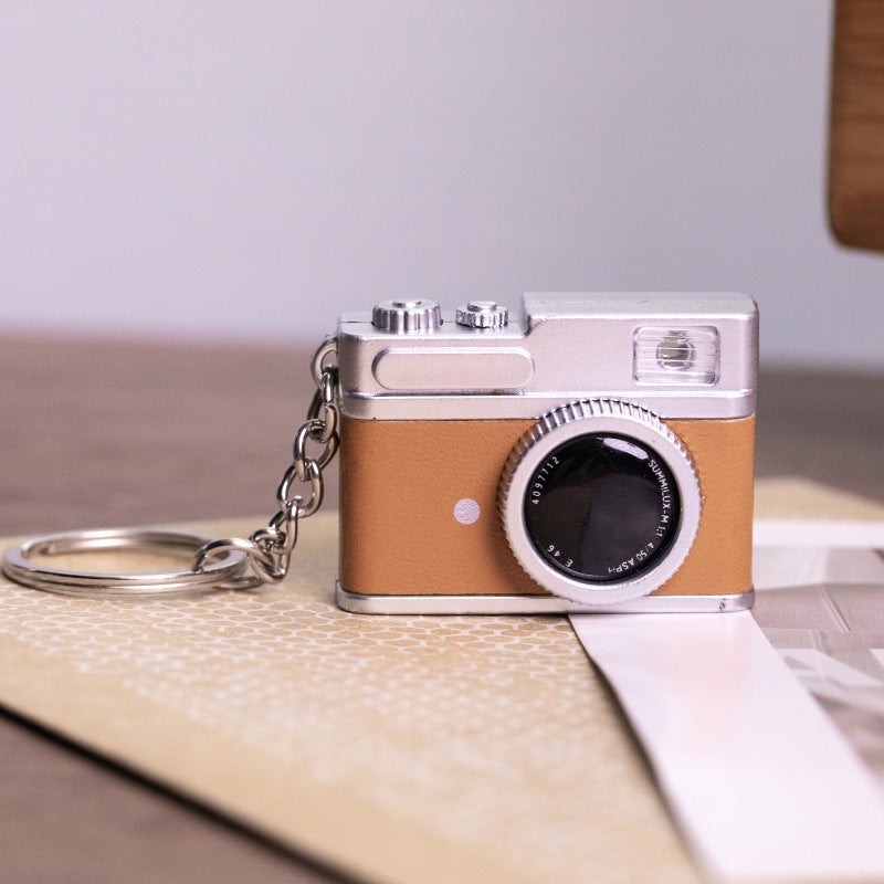 Cotton Doll Outfit With Flashing Sound-Making Shoulder Strap, Retro Mini Slr Camera Keychain With Light And Sound, - Image 1