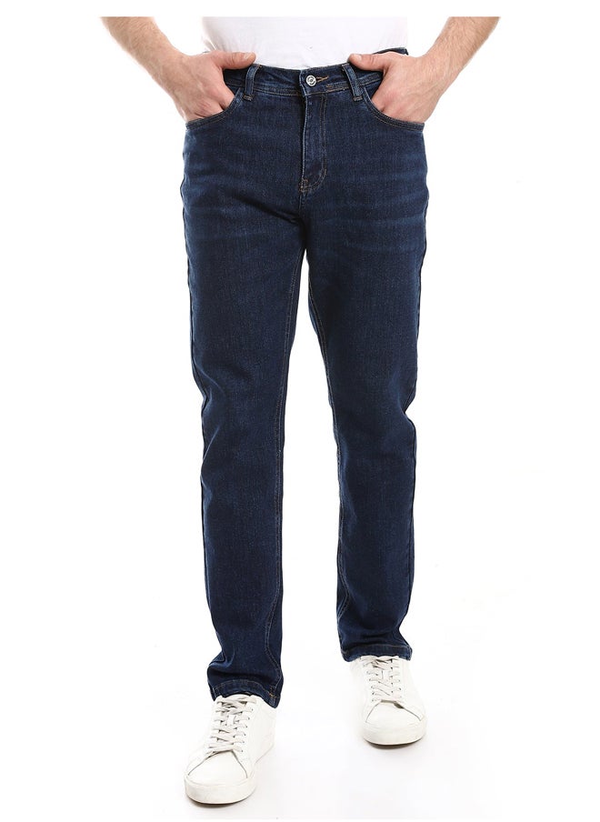 Andora - Regular Fit Dark Tint Practical Jeans_Navy Blue - Image 1