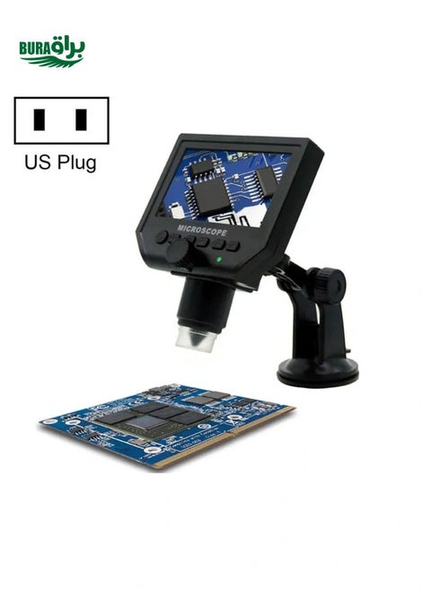 G600 600X 3.6MP 4.3 inch HD LCD Display USB Charging Portable Digital Microscope with LED Light, Support Micro SD Card(64GB Max), US Plug, AC 100-240V