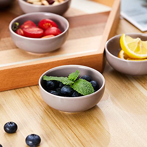 Swuut Ceramic Pinch Bowls,2.7 oz Mini Prep Dip Bowl Set,Small Dipping Salsa Charcuterie Soy Sauce Side Dish for Sushi,Set of 6(Grey) - Image 5