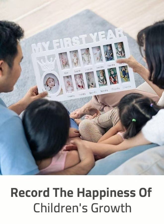 First Birthday Photo Frame | My First Year 12-Month Milestone Frame | Baby Keepsake & Shower Gift - Image 2