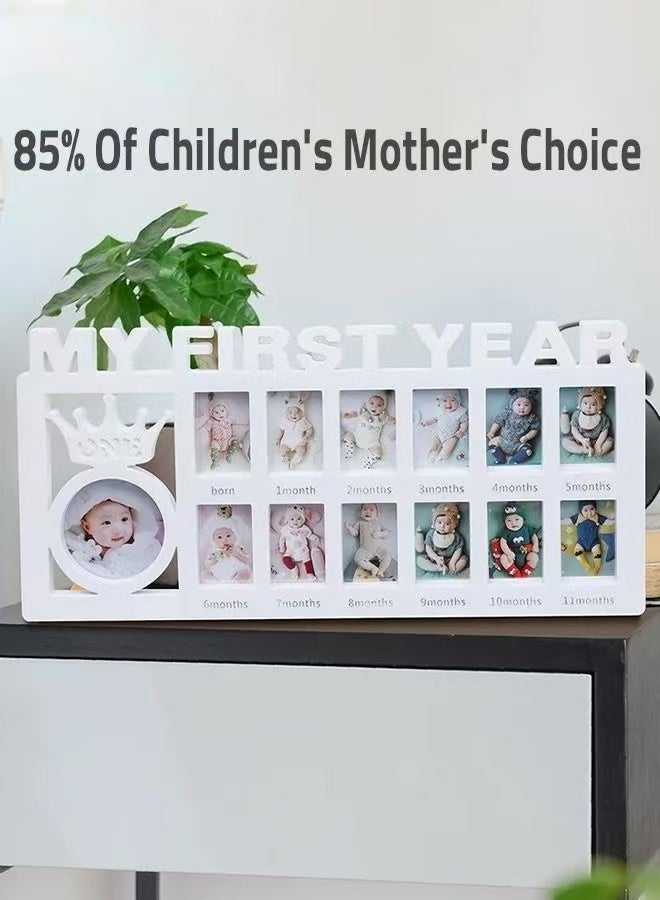 First Birthday Photo Frame | My First Year 12-Month Milestone Frame | Baby Keepsake & Shower Gift - Image 4