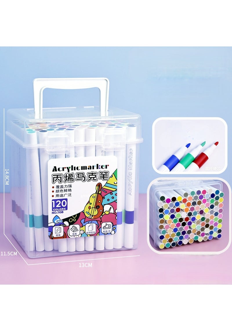 Marking pen set, 120 color children's and adult art marking pen set, painting art supplies, equipped with stylish carrying case and upgraded base, back to school art supplies - Image 2