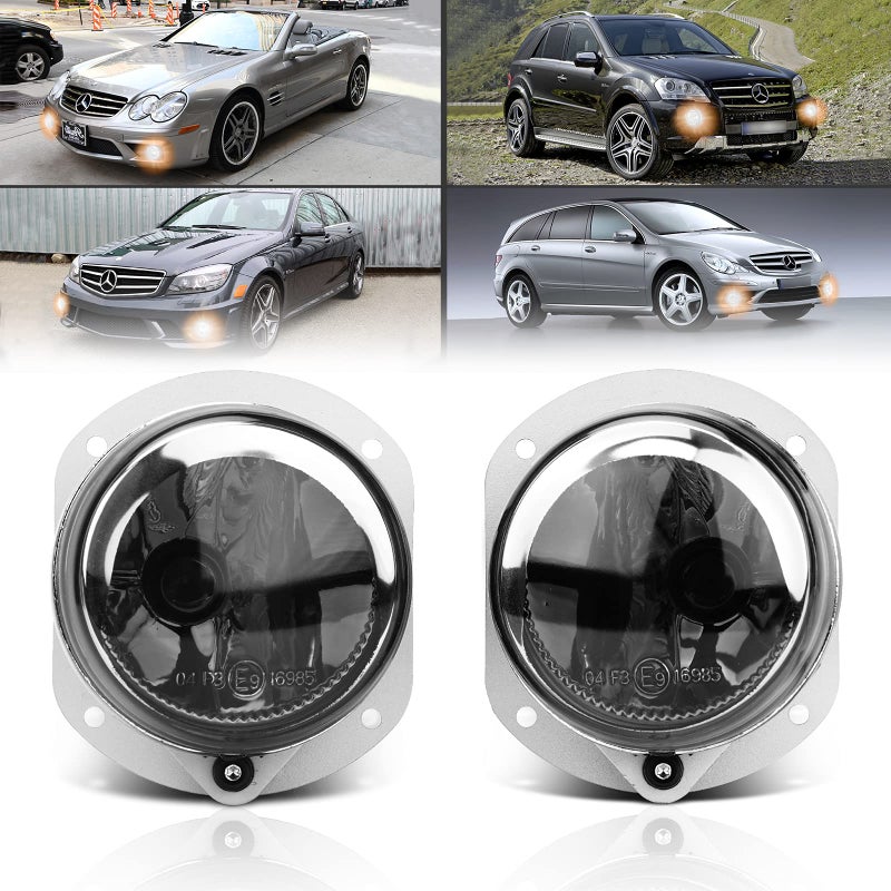 TangMiGe Fog Lights for Mercedes Benz C250 C300 C350 CL550 CL600 CLK350 ML320 ML450 ML550 R350 SLK300 SLK350 C63 CL63 CL65 CLK55 CLK63 ML63 SL63 SL65 SLK55 AMG W204 W216 C209 W164 R171 Smoke