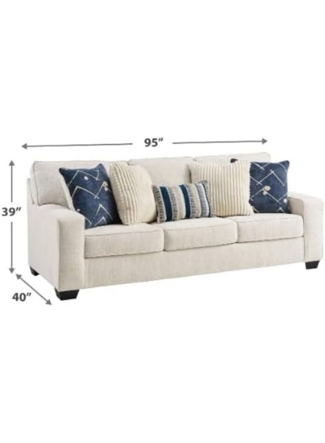 Comfynest Comfynest Contemporary 3-Seater Leather Sofa Set – Premium Comfort & Elegant Design for Modern Living Rooms (Ivory) - Image 2