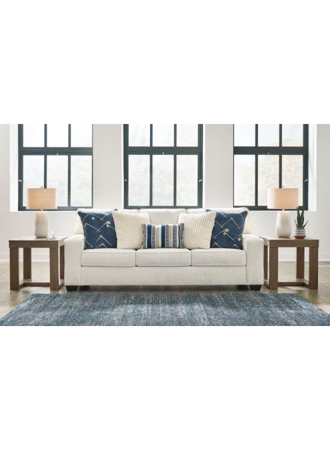 Comfynest Comfynest Contemporary 3-Seater Leather Sofa Set – Premium Comfort & Elegant Design for Modern Living Rooms (Ivory) - Image 1