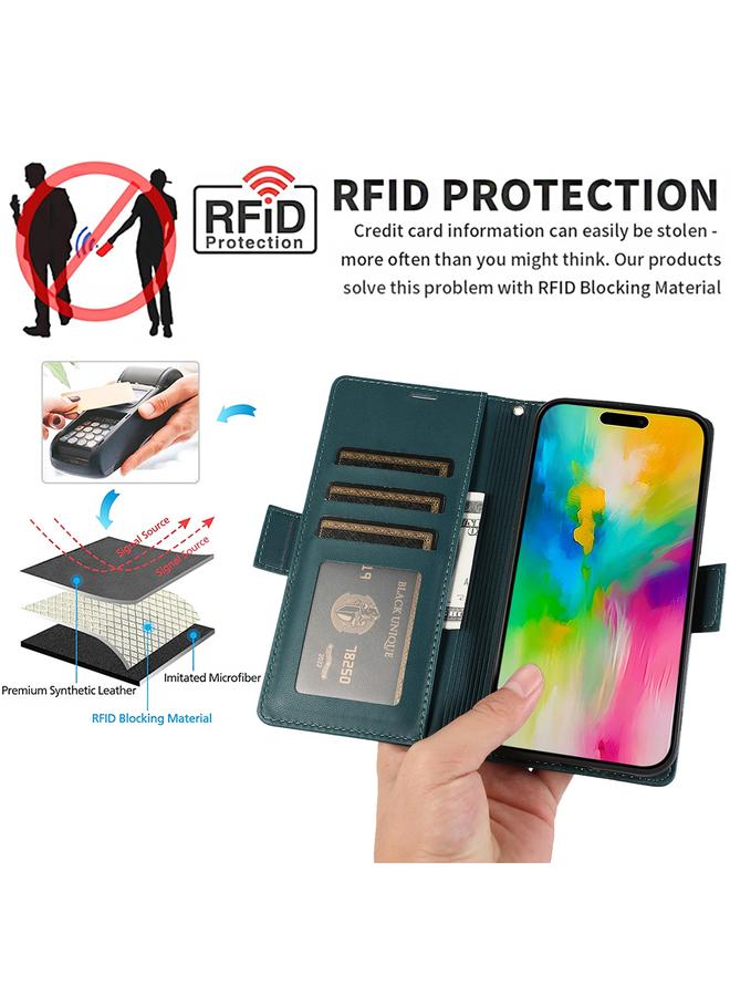 Zaboon Case For iPhone 13 Pro Side Buckle RFID Anti-theft Leather Phone Case - Image 3