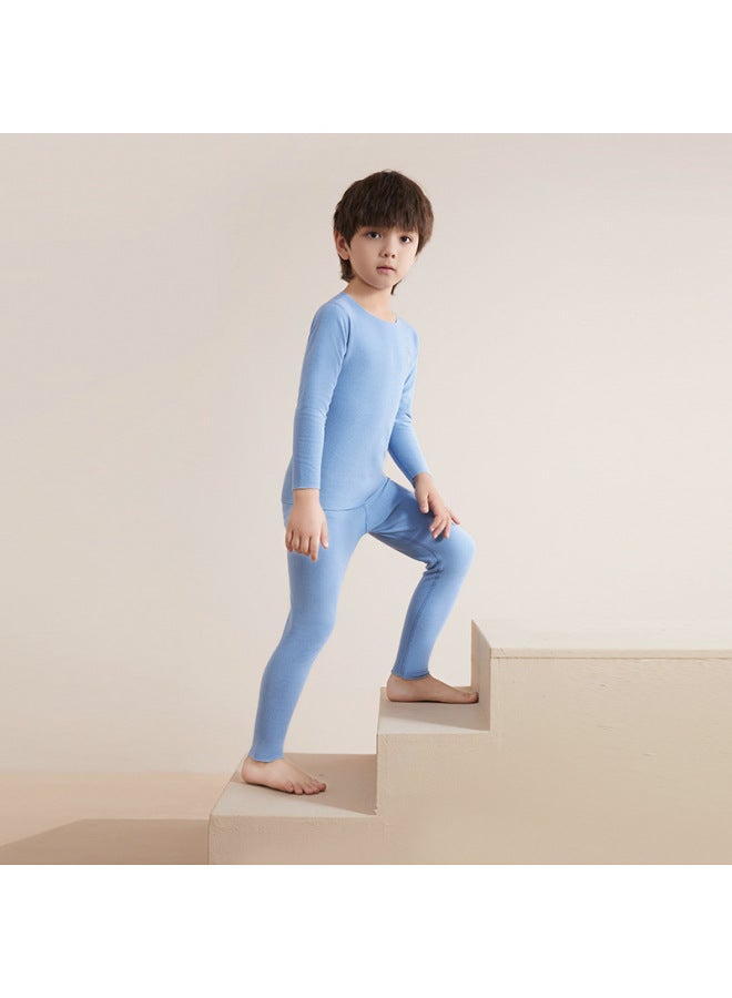 ملابس داخلية حرارية للأطفال، بدلة للأولاد والبنات، ملابس خريفية، لونج جون للأطفال، بيجاما شتوية وخريفية بدون خياطة ومزودة بفرشاة مزدوجة الجوانب - Image 1