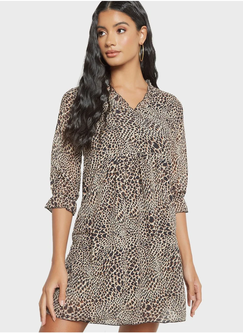 MELA LONDON Leopard Print Shift Dress