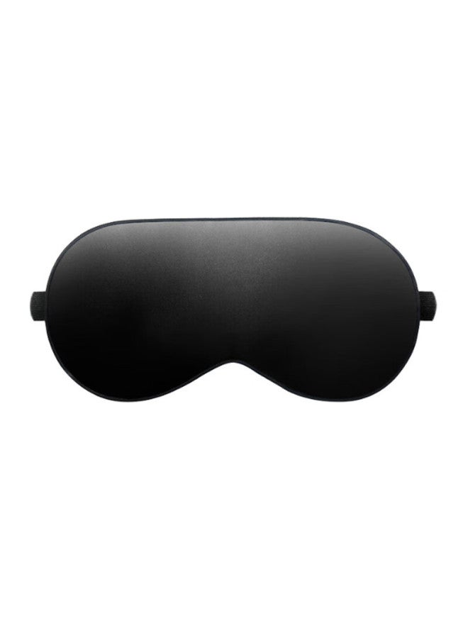 YIDUN Yidun Silk Eye Mask Sleep Shade Adjustable Breathable For Men Women Students Sleeping Mulberry Silk Nap Travel Deep Black  - Image 4